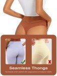 Women's No Show V-Waisted Thong Underwear 6 Pack