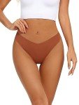 Women's No Show V-Waisted Thong Underwear 6 Pack