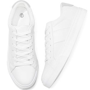 Adokoo Women's Casual White Sneakers - Size 8 US