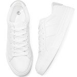 Adokoo Women's Casual White Sneakers - Size 8 US