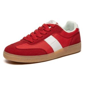 Rihero Women's Classic Red Lace-Up Sneakers Size 7.5