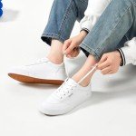 Hash Bubbie Women's White Slip-On Sneakers