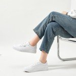 Hash Bubbie Women's White Slip-On Sneakers
