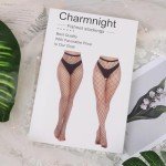 High-Waisted Fishnet Tights for Women - One Size