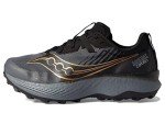 Saucony Men's Endorphin Edge Trail Sneaker, Black/Gold