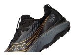 Saucony Men's Endorphin Edge Trail Sneaker, Black/Gold