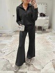ANRABESS Women's Oversized Quarter Zip Sweatshirt Set