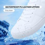 Kufeiti Women's White Low Top Lace-Up Sneakers