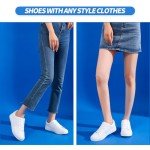 Kufeiti Women's White Low Top Lace-Up Sneakers