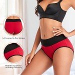 High Waist Cotton Women's Stretch Briefs, 6-Pack