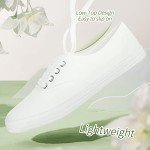 Women's White Slip-On Canvas Sneakers - Size 8