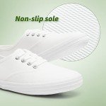 Women's White Slip-On Canvas Sneakers - Size 8
