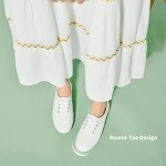 Women's White Slip-On Canvas Sneakers - Size 8