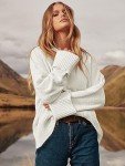 Cozy Oversized Fuzzy Knit Pullover for Women