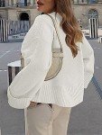 Cozy Oversized Fuzzy Knit Pullover for Women