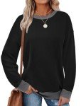 Saloogoe Women's Long Sleeve Loose Fit Sweatshirt