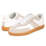 Nautica Women's Lace-Up Fashion Sneakers in Taupe
