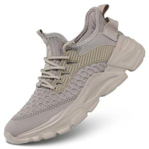 Khaki Slip-On Sneakers for Women, Lightweight & Breathable