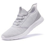 ALEADER Women's Slip-On Comfort Sneakers - Light Gray