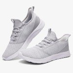 ALEADER Women's Slip-On Comfort Sneakers - Light Gray