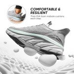 ALLSWIFIT Women's Grey Slip-On Athletic Sneakers