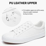 SERNIAL Women’s White Casual Tennis Sneakers