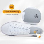ZGR Women's White Low Top Lace-Up Sneakers