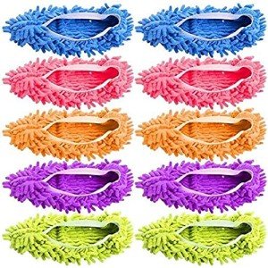 Microfiber Mop Slippers - 5 Pair Set