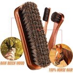 Horsehair Shoe Brush Kit for Leather & Suede