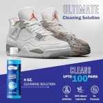Sneaker Cleaning Kit with Solution, Brush, and Wipes