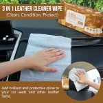 Air Jungles 3-in-1 Leather Cleaner Wipes 70 Count
