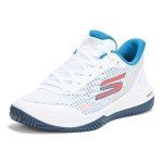 Skechers Viper Court Men's Pickleball Sneakers - White/Turquoise