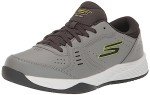Skechers Men's Viper Court Smash Sneakers, Grey/Lime