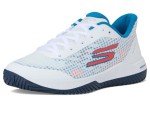 Skechers Viper Court Men's Pickleball Sneakers - White/Turquoise