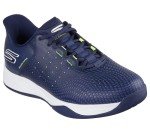 Skechers Men's Navy/Yellow Slip-On Sneakers, Size 13
