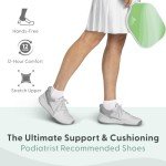 Women's Orthopedic Ace Pickleball Sneakers - White/Gray