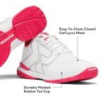 SQAIRZ XRZ Women's Pickleball Sneakers, White/Pink