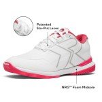 SQAIRZ XRZ Women's Pickleball Sneakers, White/Pink