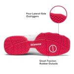 SQAIRZ XRZ Women's Pickleball Sneakers, White/Pink