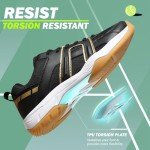 Men's ASHION Pickleball and Tennis Sneakers - Black Gold