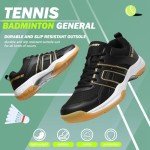 Men's ASHION Pickleball and Tennis Sneakers - Black Gold