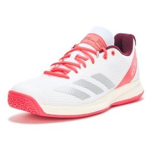 adidas Courtflash Pickleball Sneakers - White/Silver 9.5