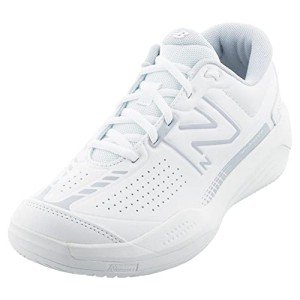 New Balance Women's 696 V5 Tennis Shoes, White/Navy