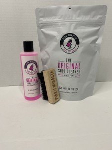 Pink Miracle Shoe Cleaner Kit with Brush and Bottle