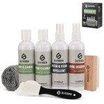 Shoe Cleaning Kit: Cleaner, Brushes, Deodorizer, Protector