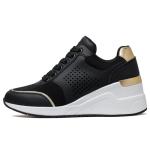 Cestfini Women's Black Wedge Sneakers - Non-Slip Style