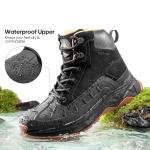 NORTIV 8 Women's Waterproof Hiking Boots - Black