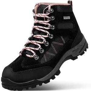 R CORD Women's Waterproof Hiking Boots - Pink Size 6