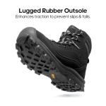 NORTIV 8 Women's Waterproof Hiking Boots, Black