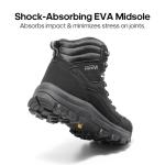NORTIV 8 Women's Waterproof Hiking Boots, Black